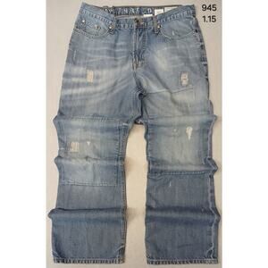 Southern Thread (36x34) Y2K Baggy Wide Blue Denim Jeans